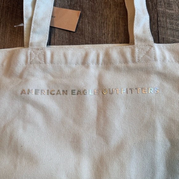 American Eagle cream canvas tote bag - Picture 8 of 9
